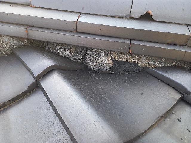 経年劣化した漆喰